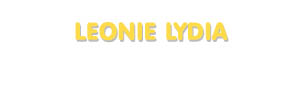 Der Vorname Leonie Lydia